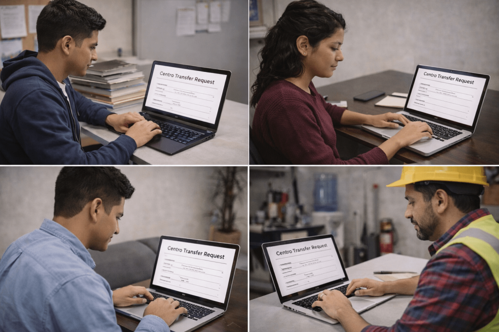 orientación para cambiar de centro de trabajo en Jóvenes Construyendo el Futuro
